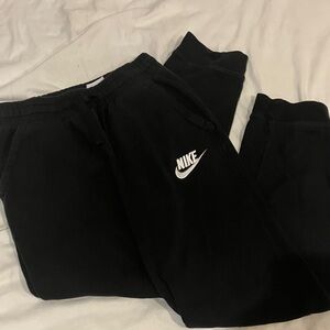 Nike Kids Black Sweatpants with Logo